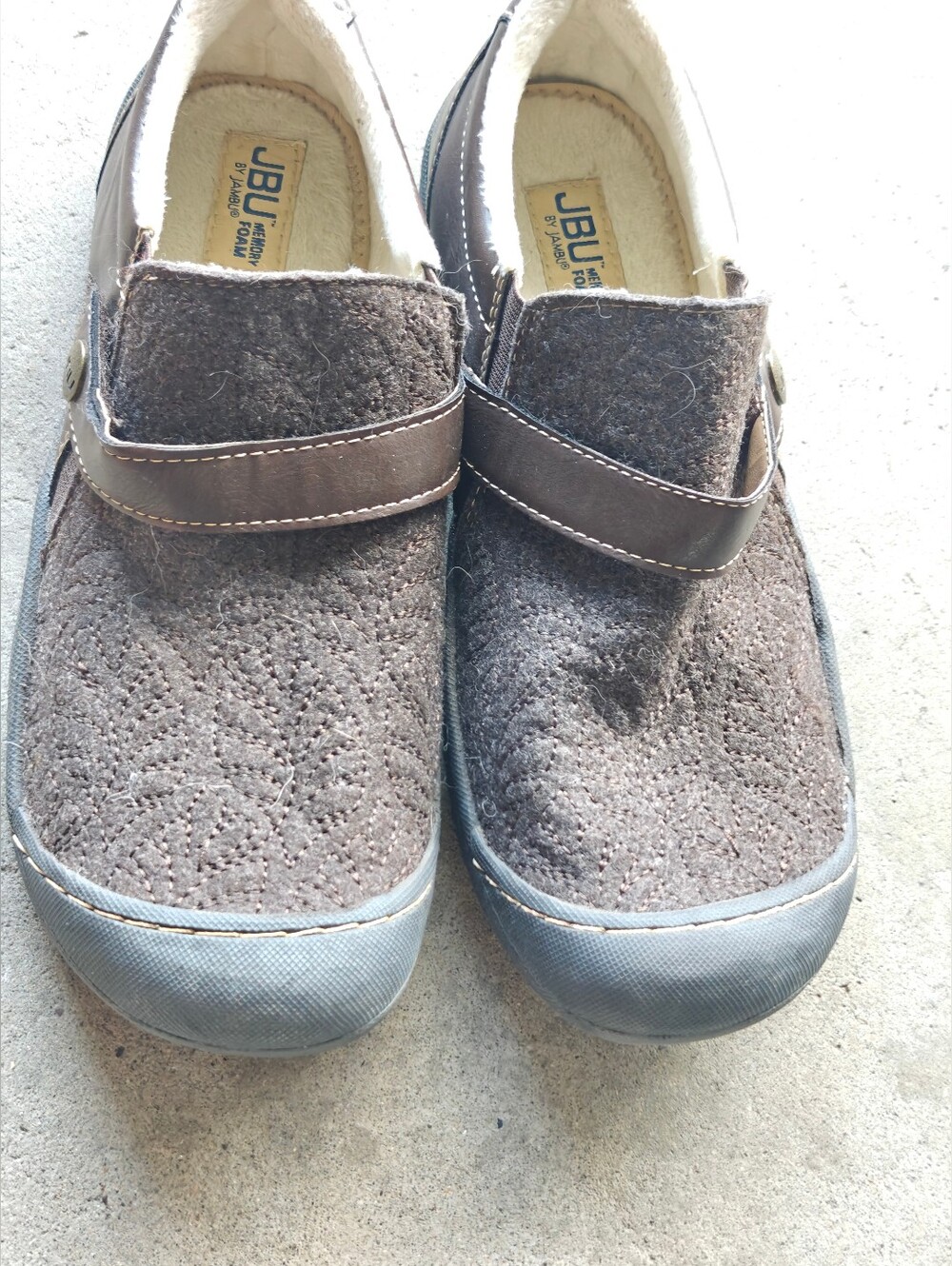 JBU by Jambu Blakely slip-on shoes brown, Memory Foam Insoles Size 10